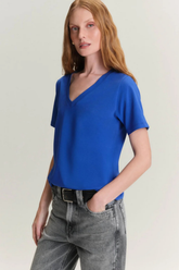 CAMISETA CAMYS GOLA V VE26 AZUL BRAVE